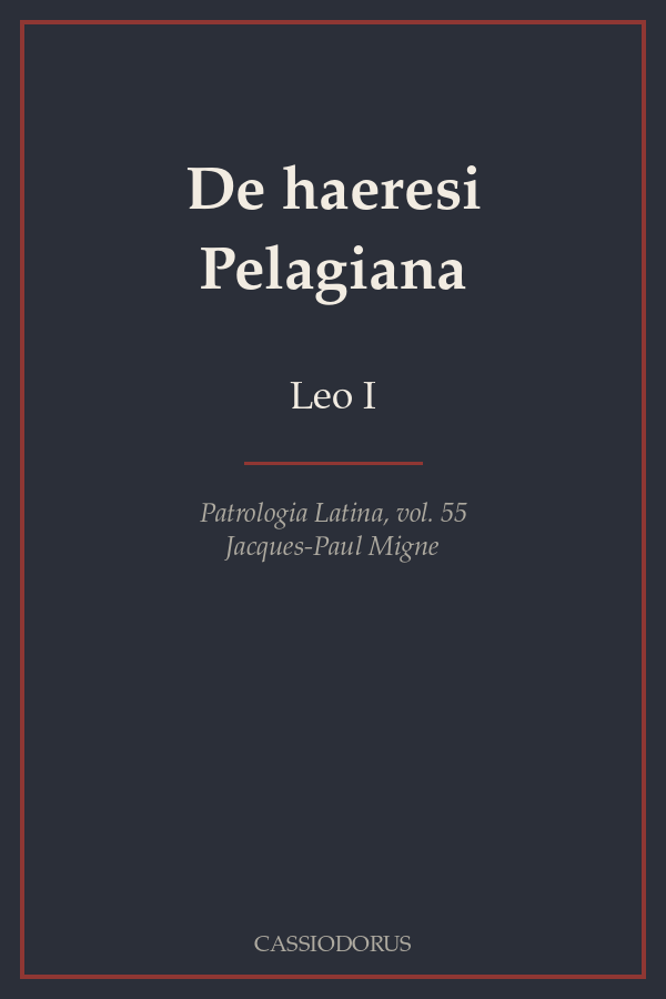 De haeresi Pelagiana cover