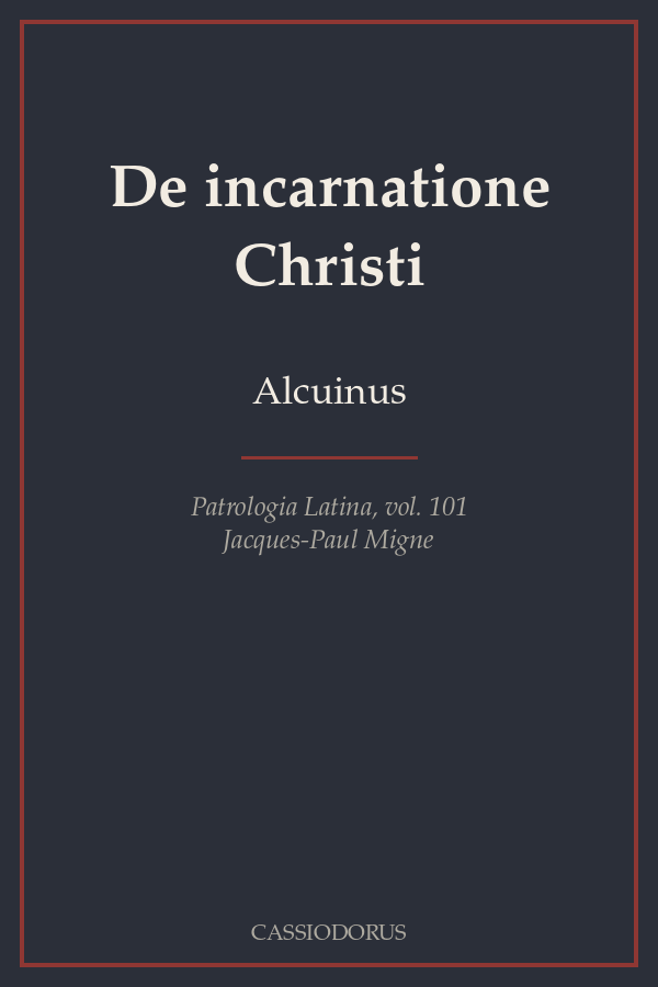 De incarnatione Christi cover