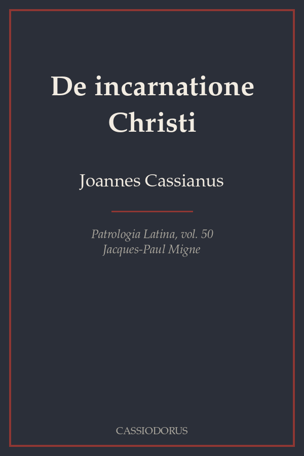De incarnatione Christi cover