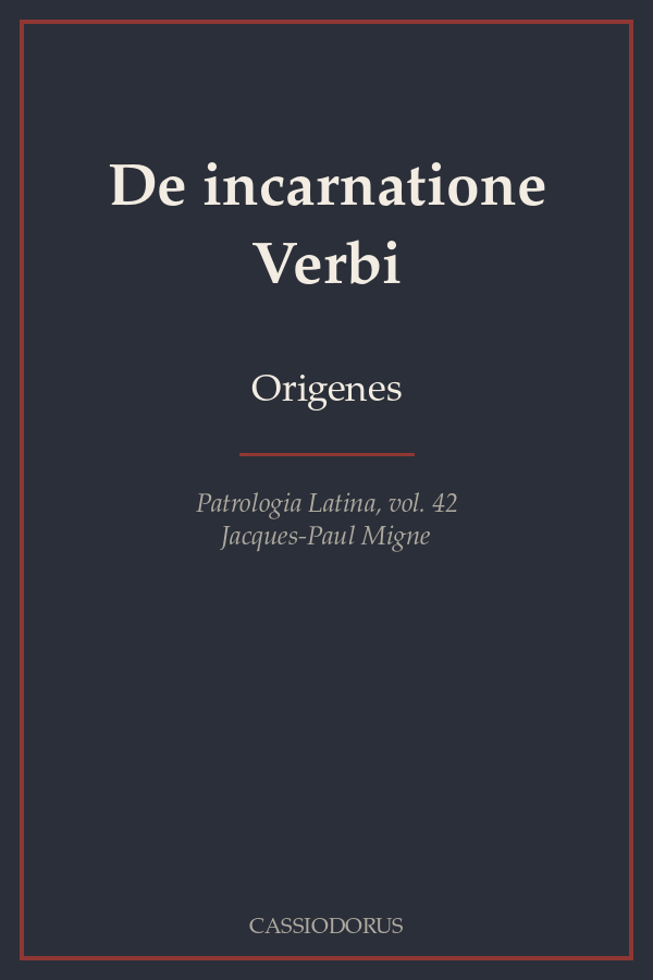 De incarnatione Verbi cover