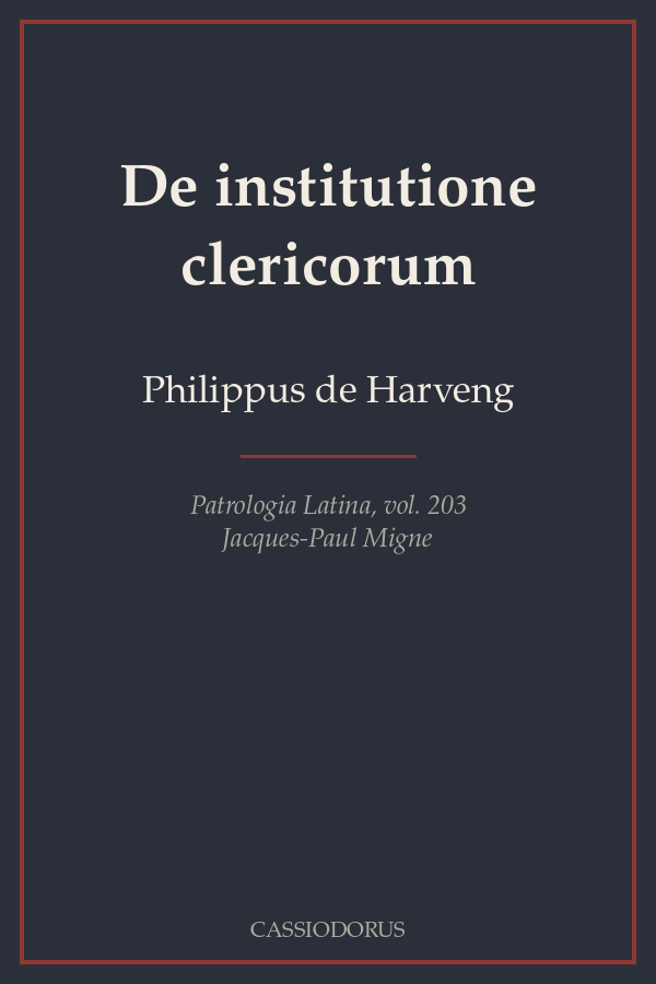 De institutione clericorum cover