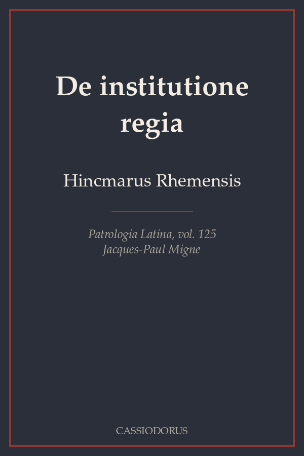 De institutione regia cover