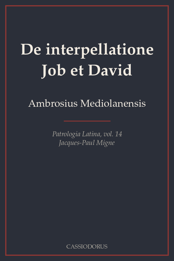 De interpellatione Job et David cover