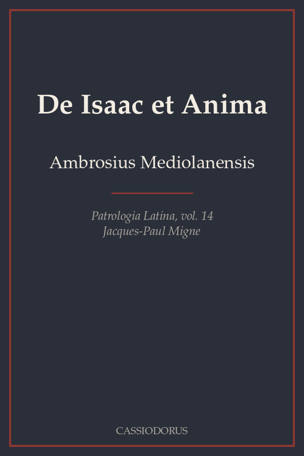 De Isaac et Anima cover