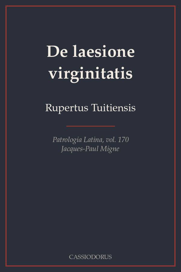 De laesione virginitatis cover