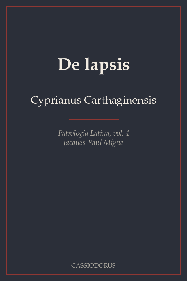 De lapsis cover
