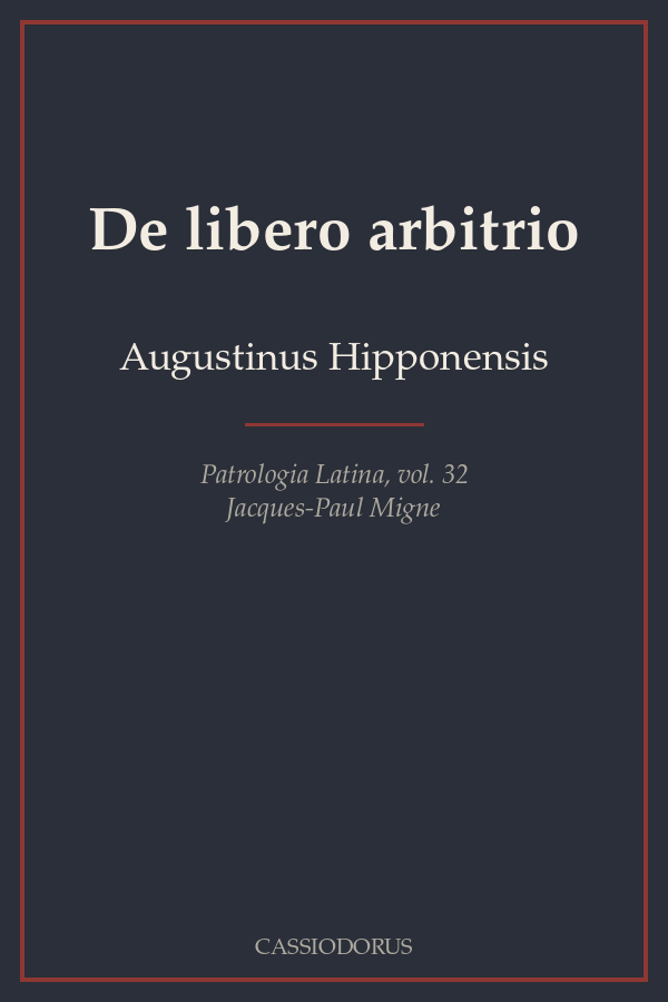 De libero arbitrio cover