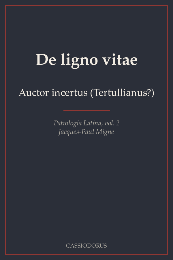 De ligno vitae cover