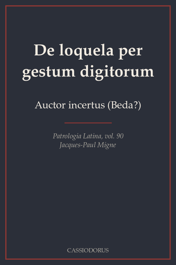 De loquela per gestum digitorum cover
