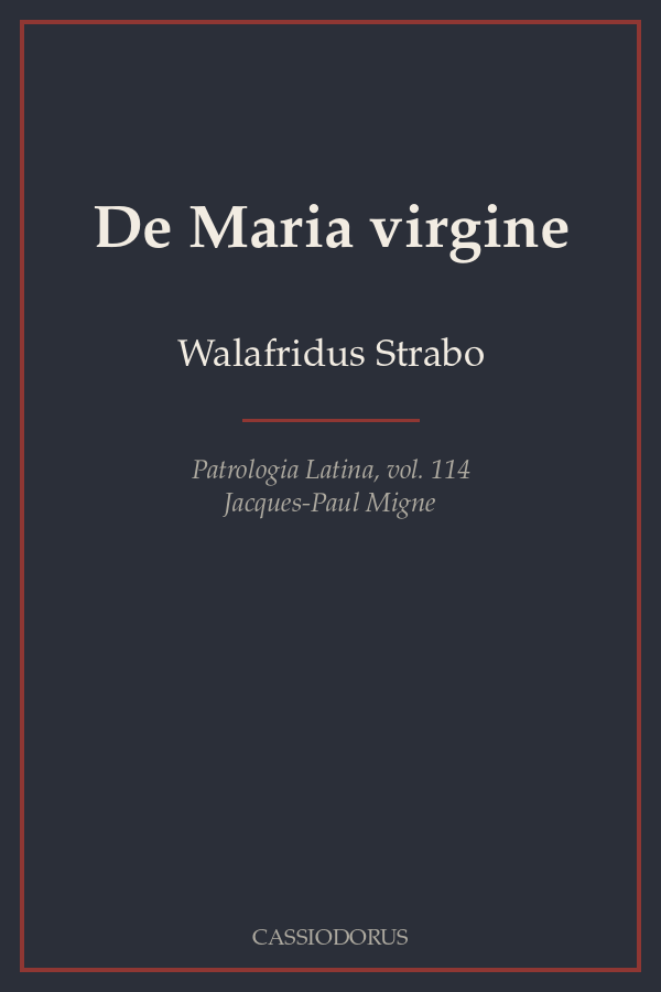 De Maria virgine cover