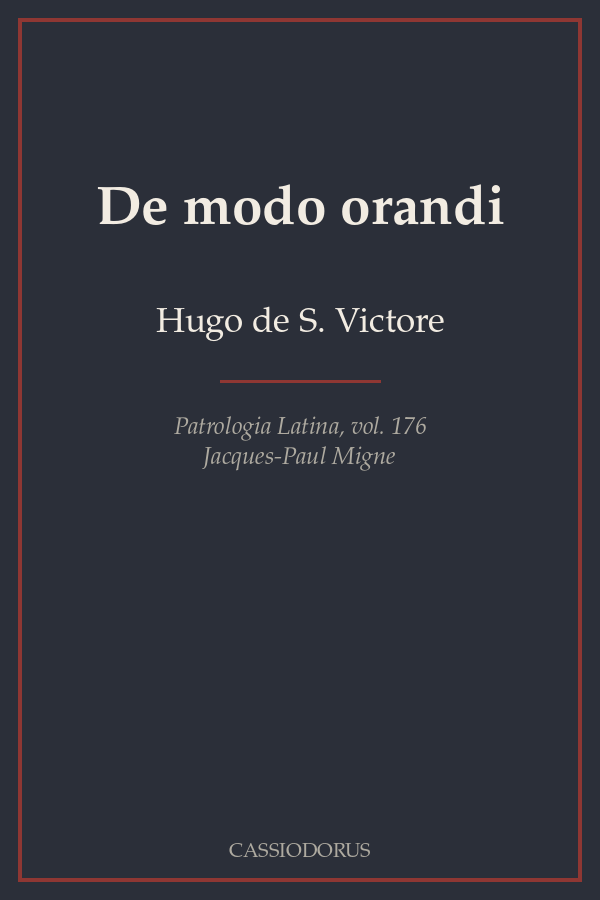 De modo orandi cover