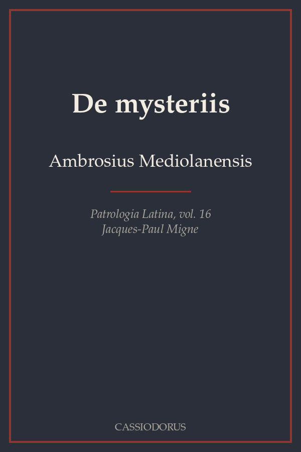De mysteriis cover