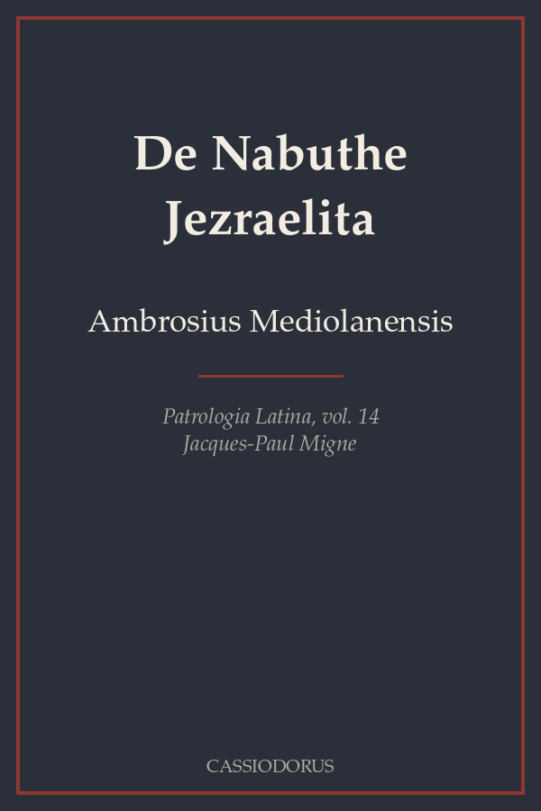 De Nabuthe Jezraelita cover