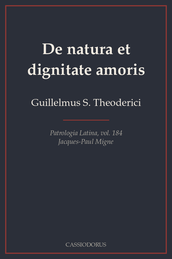 De natura et dignitate amoris cover
