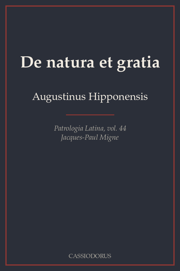 De natura et gratia cover