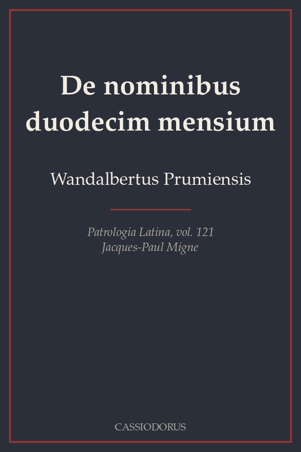 De nominibus duodecim mensium cover