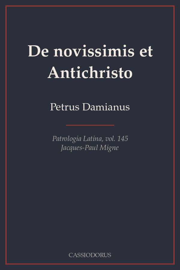 De novissimis et Antichristo cover