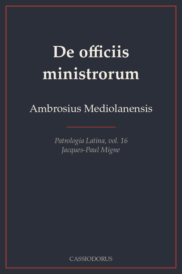 De officiis ministrorum cover