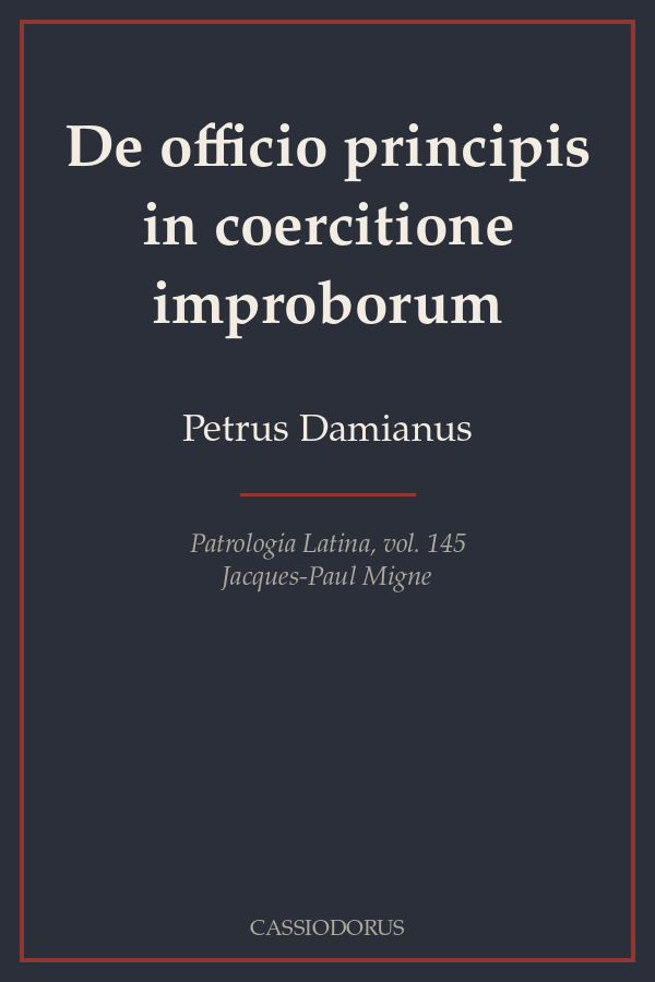 De officio principis in coercitione improborum cover
