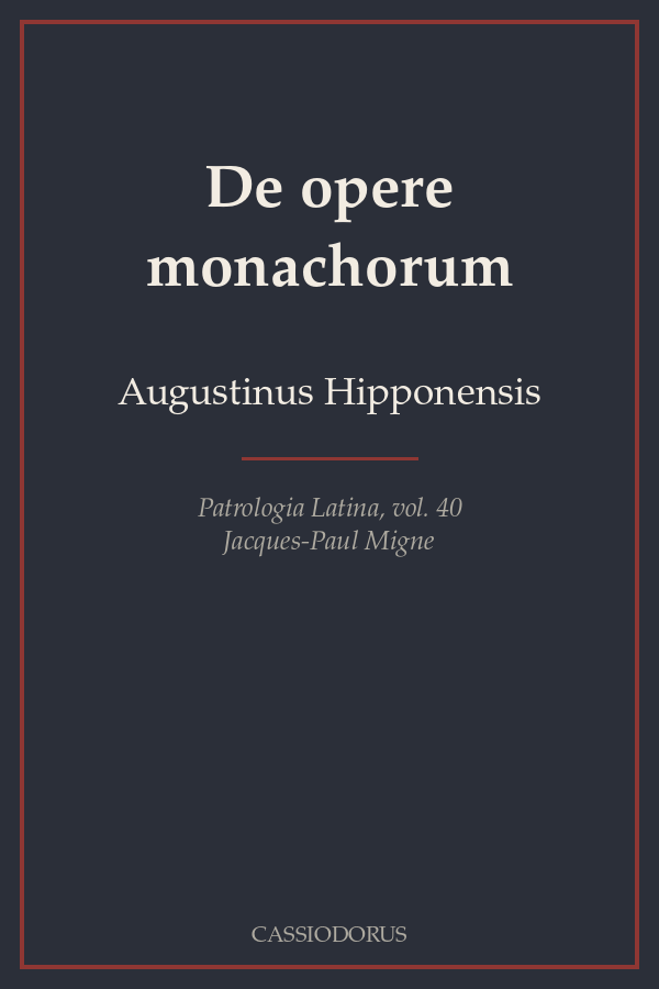 De opere monachorum cover