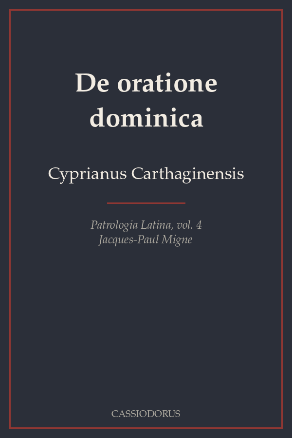 De oratione dominica cover