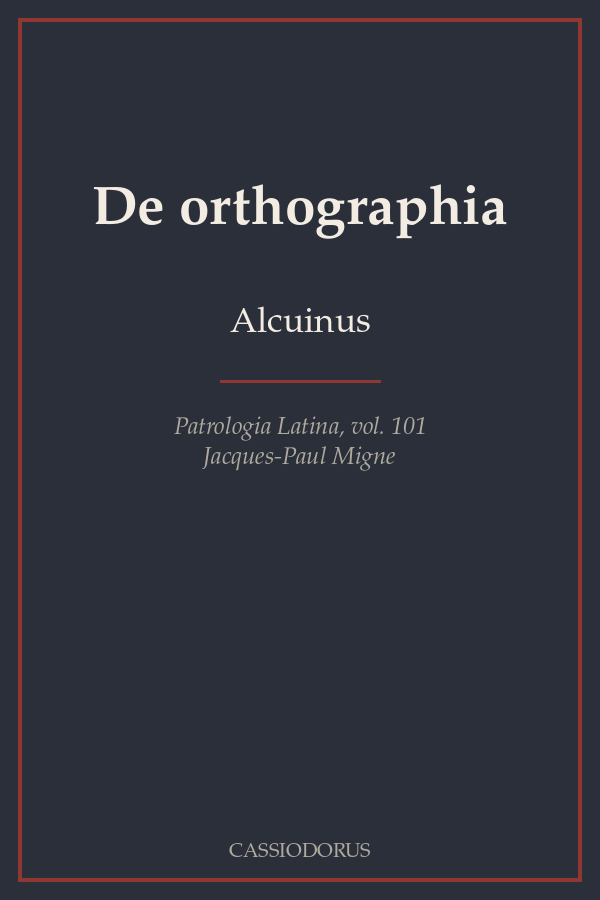 De orthographia cover