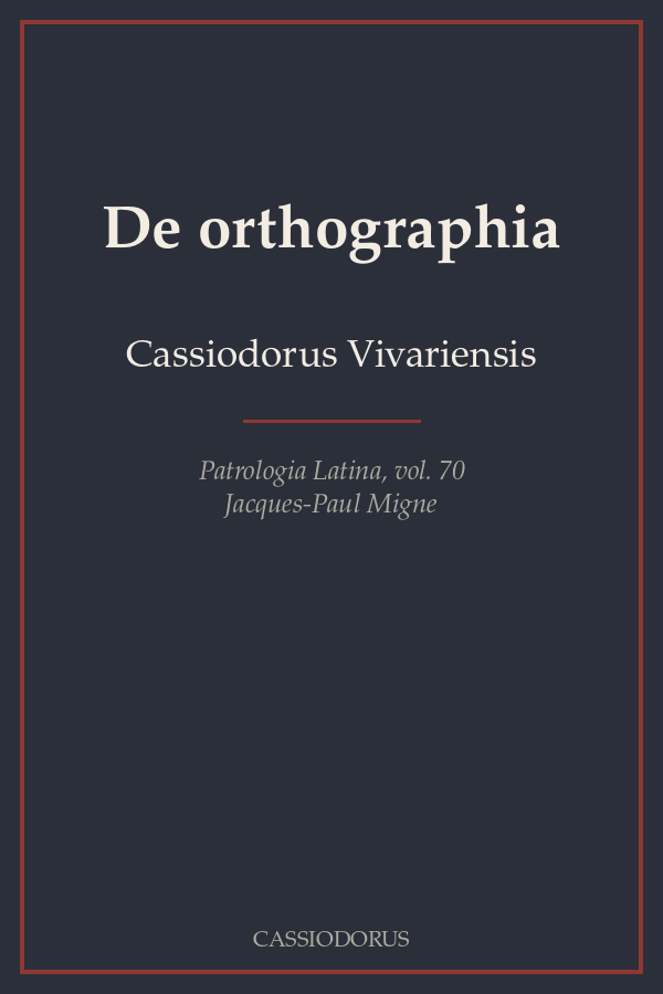 De orthographia cover