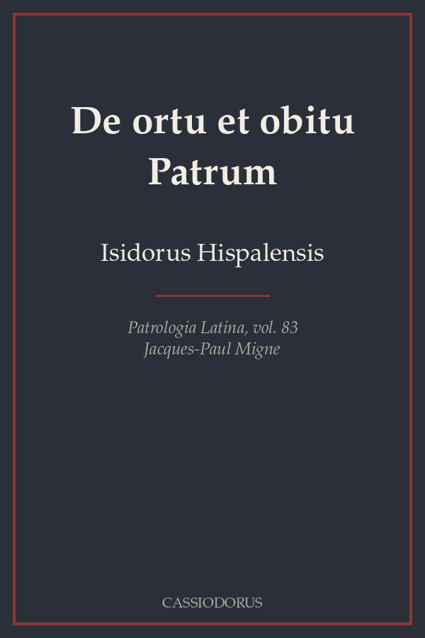 De ortu et obitu Patrum cover