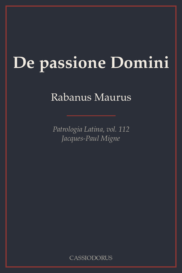 De passione Domini cover