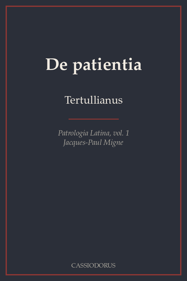 De patientia cover
