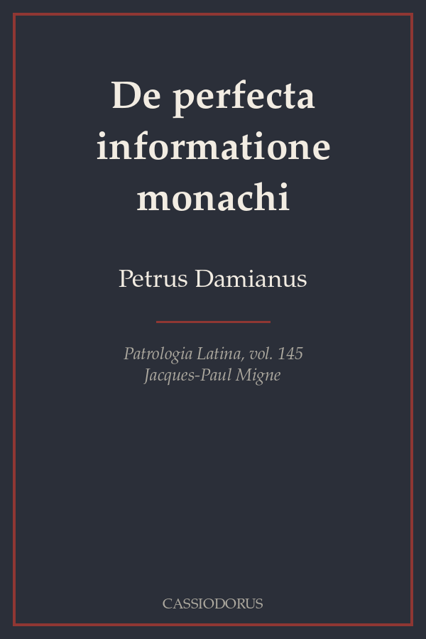 De perfecta informatione monachi cover