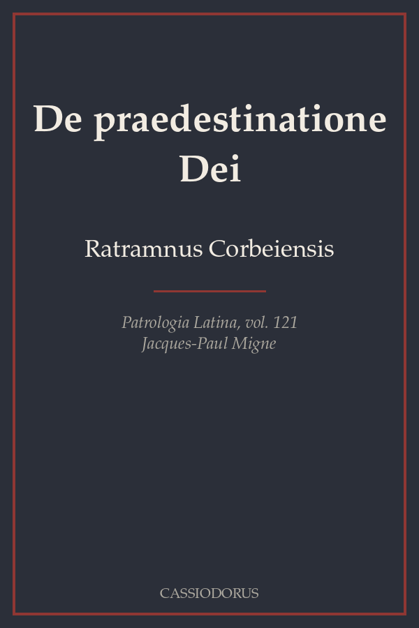 De praedestinatione Dei cover