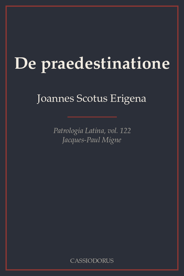 De praedestinatione cover