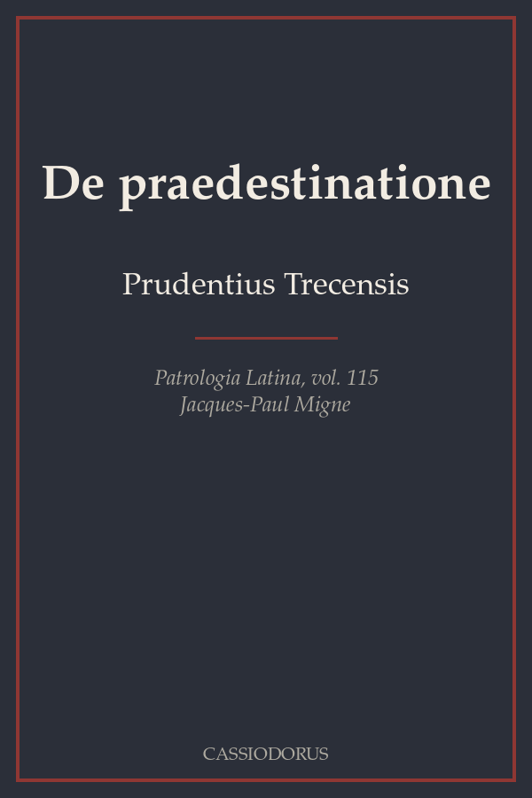 De praedestinatione cover
