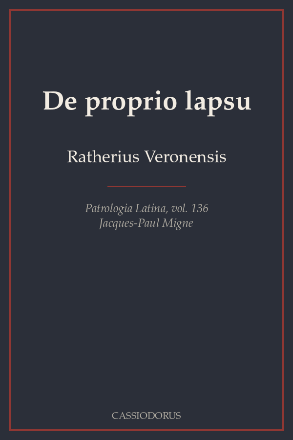 De proprio lapsu cover