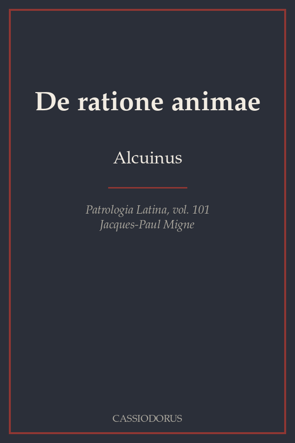 De ratione animae cover