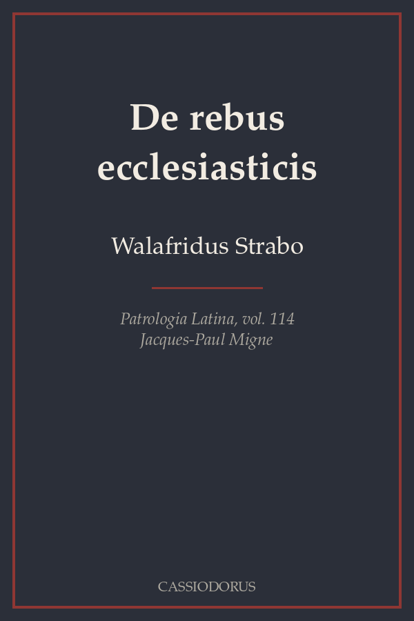 De rebus ecclesiasticis cover