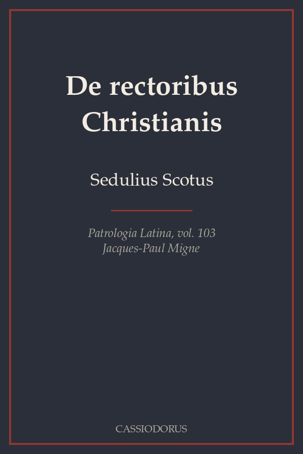 De rectoribus Christianis cover
