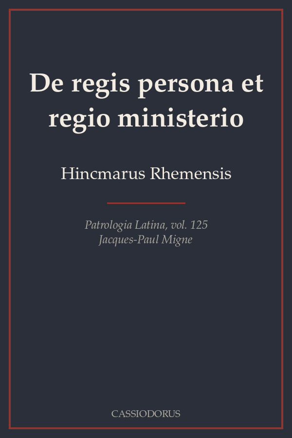 De regis persona et regio ministerio cover
