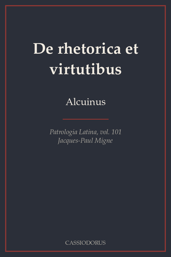 De rhetorica et virtutibus cover