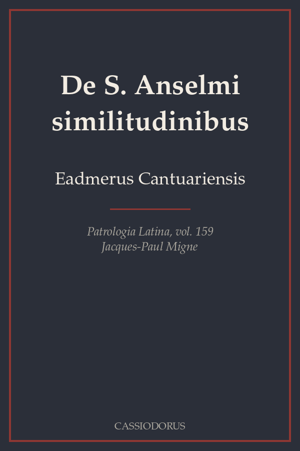 De S. Anselmi similitudinibus cover