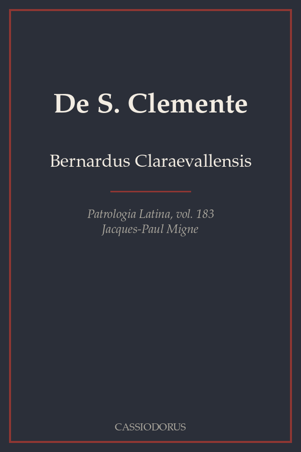 De S. Clemente cover