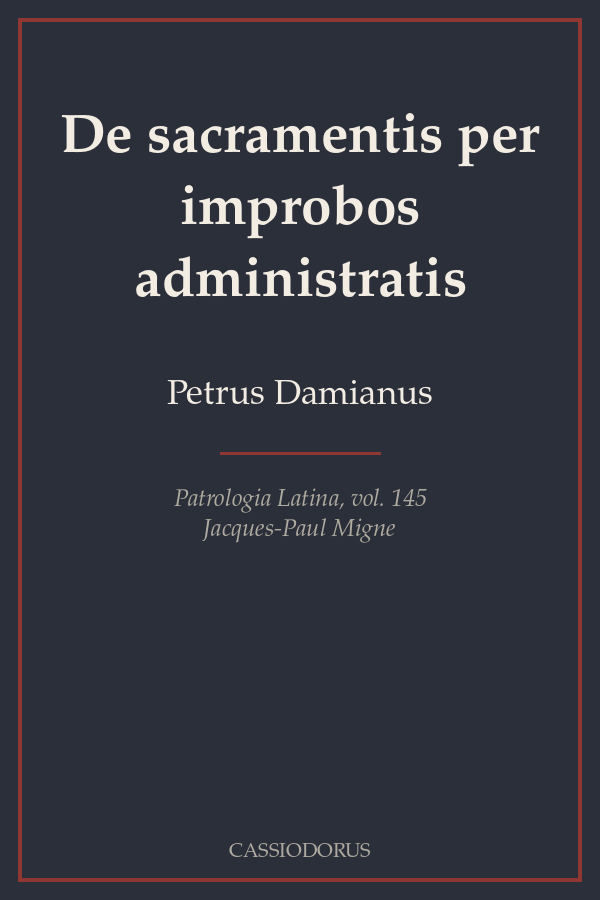 De sacramentis per improbos administratis cover