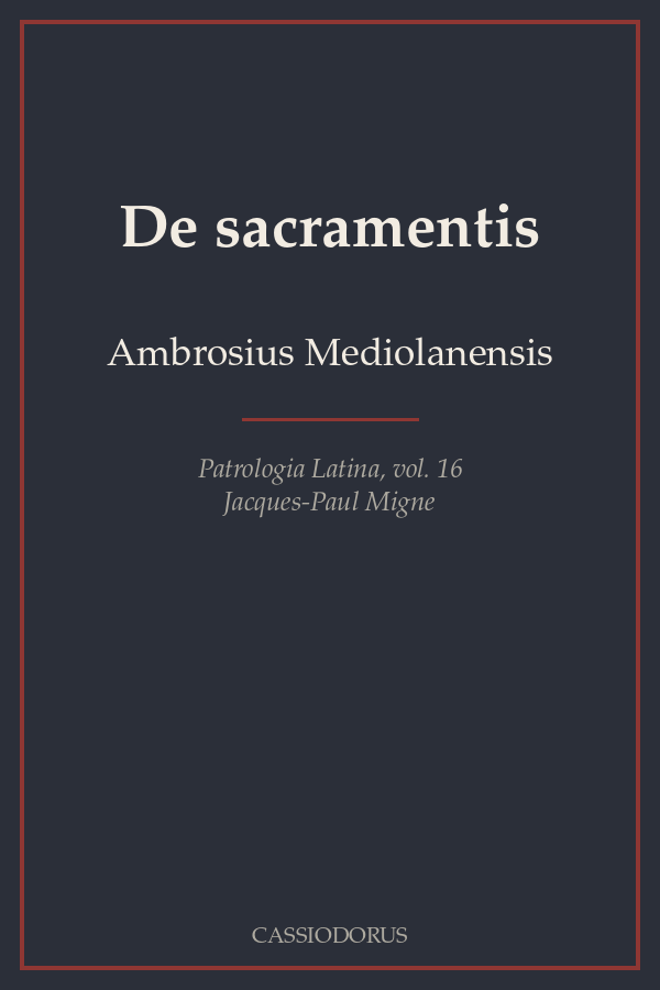 De sacramentis cover