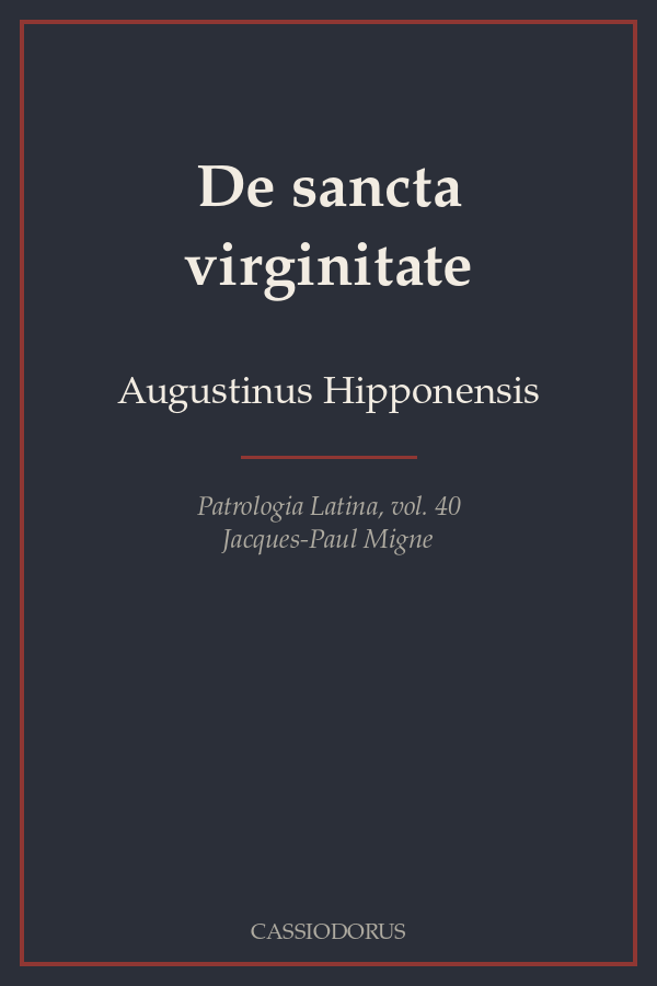 De sancta virginitate cover