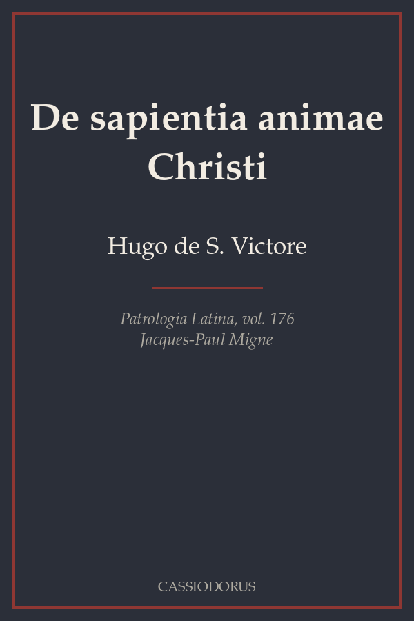 De sapientia animae Christi cover