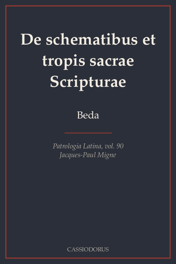De schematibus et tropis sacrae Scripturae cover