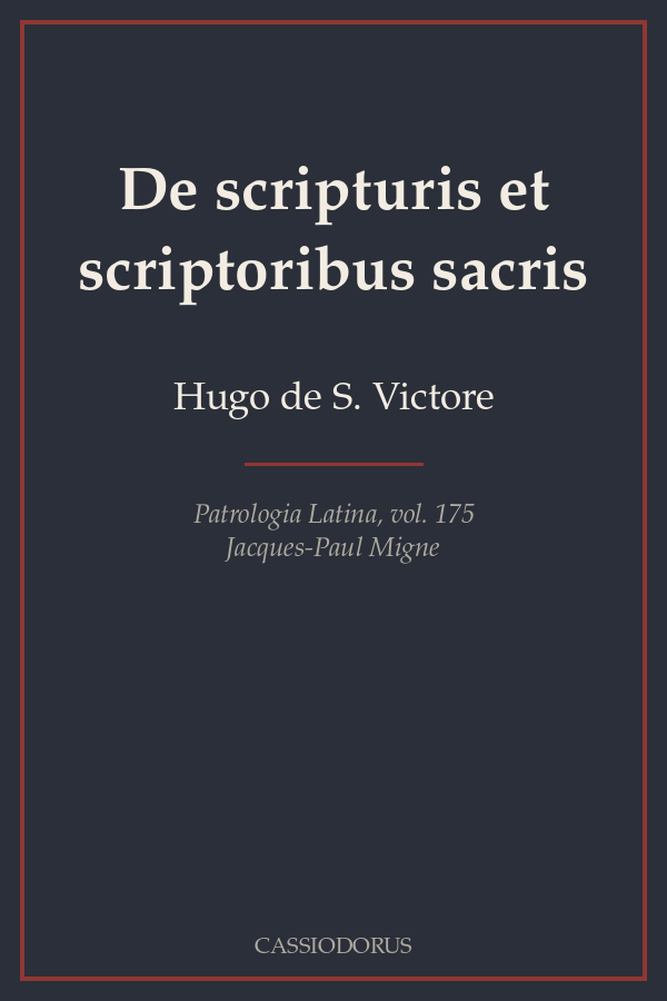De scripturis et scriptoribus sacris cover