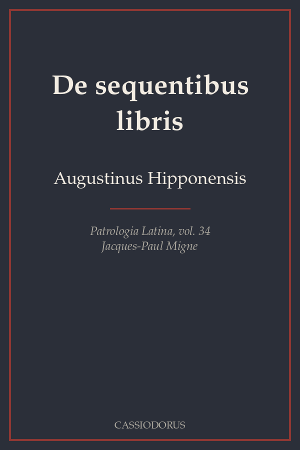 De sequentibus libris cover