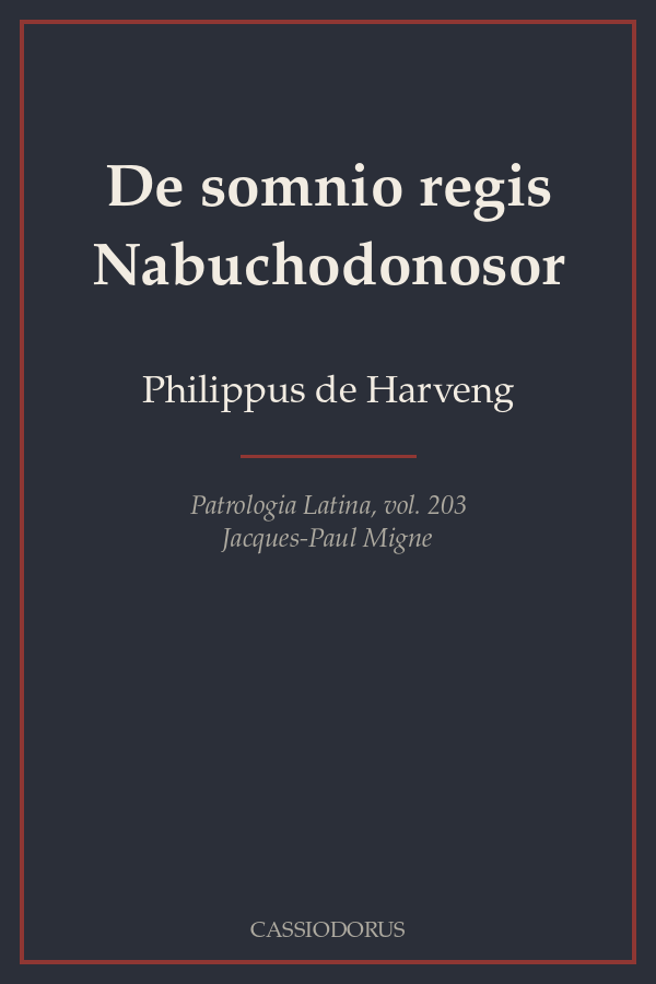 De somnio regis Nabuchodonosor cover